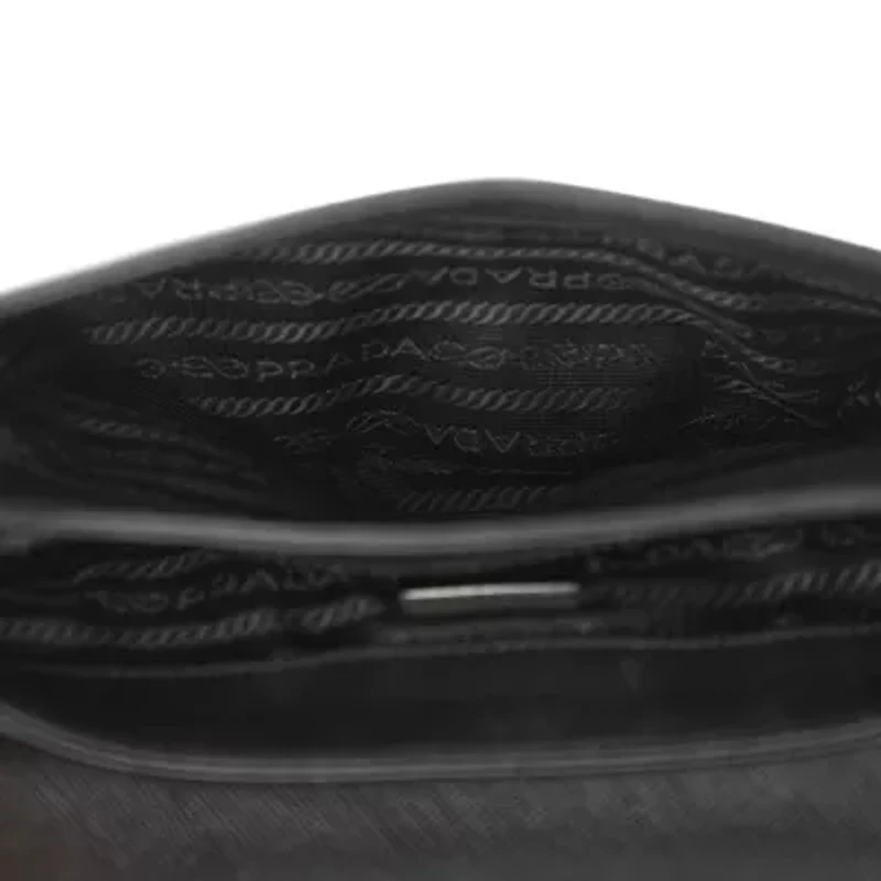 Prada Saffiano City Calfskin Flap Bag Black -FINAL SALE NO RETURNS