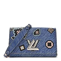 Louis Vuitton Epi Azteque Twist Chain Wallet Denim Light -FINAL SALE NO RETURNS