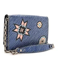 Louis Vuitton Epi Azteque Twist Chain Wallet Denim Light -FINAL SALE NO RETURNS