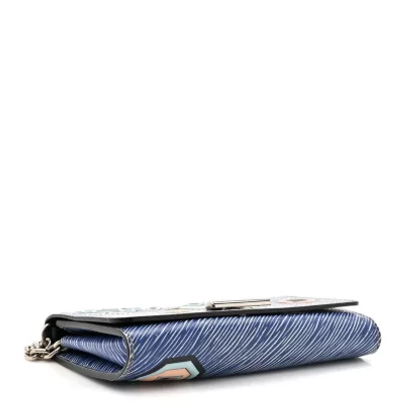 Louis Vuitton Epi Azteque Twist Chain Wallet Denim Light -FINAL SALE NO RETURNS