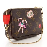 Louis Vuitton Monogram 2024 Christmas Animation Candy Factory Mini Pochette Accessories Candy Red -FINAL SALE NO RETURNS