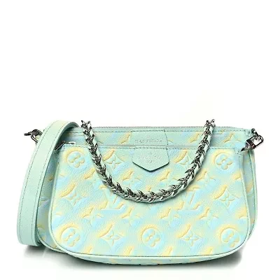 Louis Vuitton Empreinte Monogram Summer Stardust Multi Pochette Accessories Water Green -FINAL SALE NO RETURNS