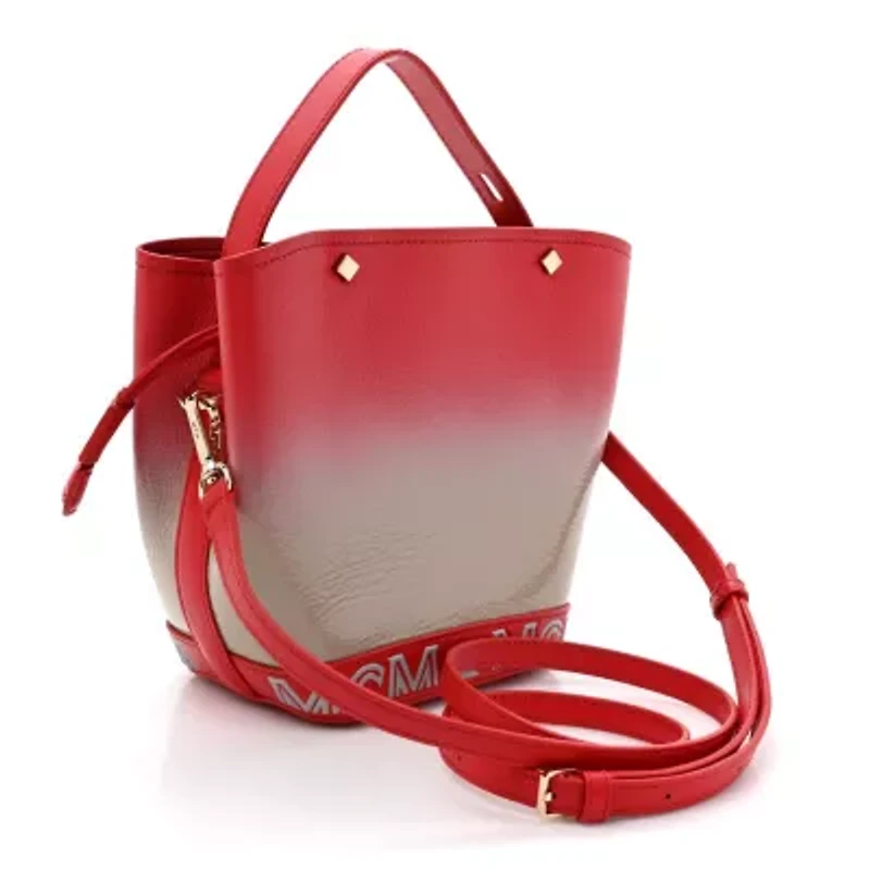 MCM Goatskin Milano Flower Upcycling Mini Bag Red Multicolor -FINAL SALE NO RETURNS