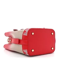 MCM Goatskin Milano Flower Upcycling Mini Bag Red Multicolor -FINAL SALE NO RETURNS