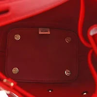 MCM Goatskin Milano Flower Upcycling Mini Bag Red Multicolor -FINAL SALE NO RETURNS