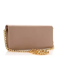 Prada Vitello Move Metal Oro Chain Wallet Cammeo -FINAL SALE NO RETURNS