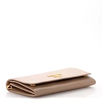 Prada Vitello Move Metal Oro Chain Wallet Cammeo -FINAL SALE NO RETURNS