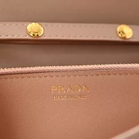 Prada Vitello Move Metal Oro Chain Wallet Cammeo -FINAL SALE NO RETURNS