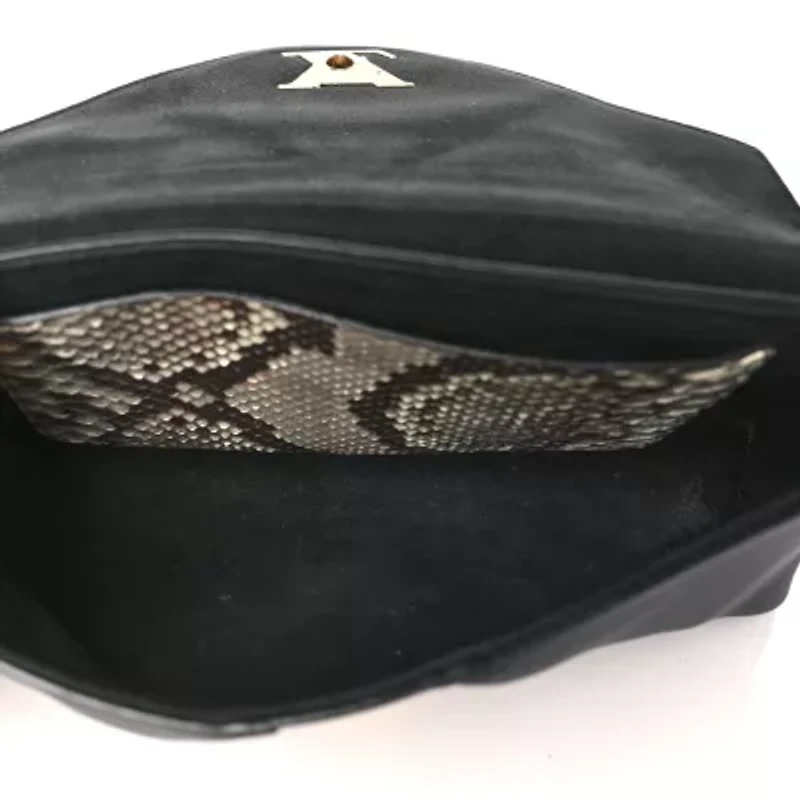 Louis Vuitton Snakeskin Calfskin Love Note Black -FINAL SALE NO RETURNS