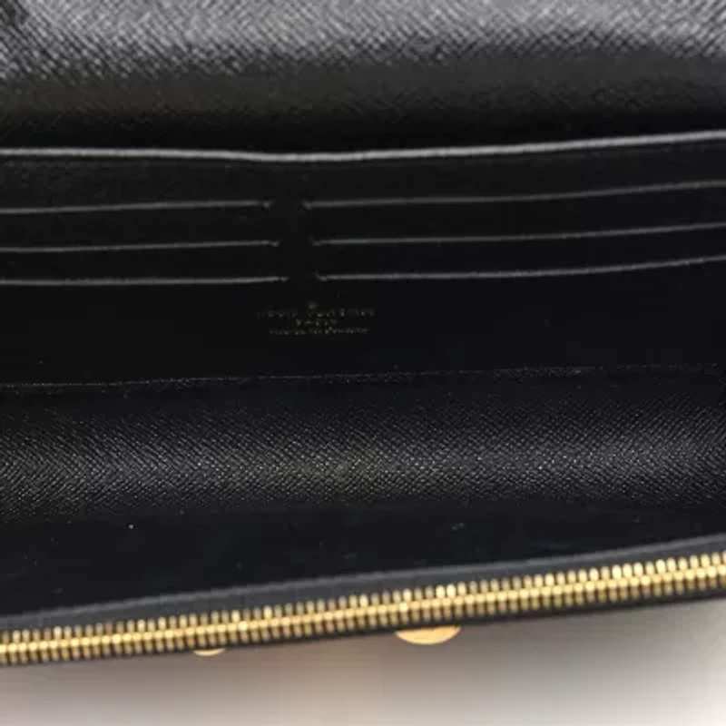 Louis Vuitton Calfskin Lace Flower Inlay Twist Chain Wallet  Navy Black -FINAL SALE NO RETURNS