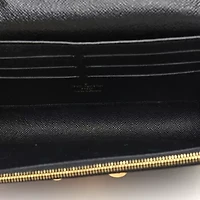 Louis Vuitton Calfskin Lace Flower Inlay Twist Chain Wallet  Navy Black -FINAL SALE NO RETURNS