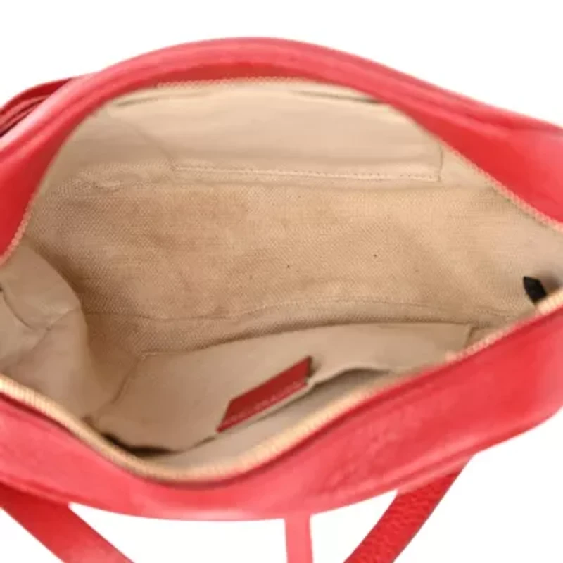 Gucci Pebbled Calfskin Small Soho Disco Bag Vibrant Red -FINAL SALE NO RETURNS