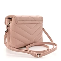 Saint Laurent Calfskin Y Quilted Monogram Toy Loulou Crossbody Bag Tender Pink -FINAL SALE NO RETURNS