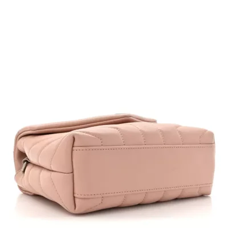 Saint Laurent Calfskin Y Quilted Monogram Toy Loulou Crossbody Bag Tender Pink -FINAL SALE NO RETURNS