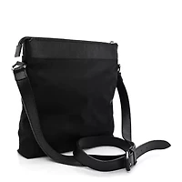 Gucci Nylon Monogram Dollar Calfskin Flat Messenger Bag Black -FINAL SALE NO RETURNS