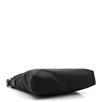 Gucci Nylon Monogram Dollar Calfskin Flat Messenger Bag Black -FINAL SALE NO RETURNS