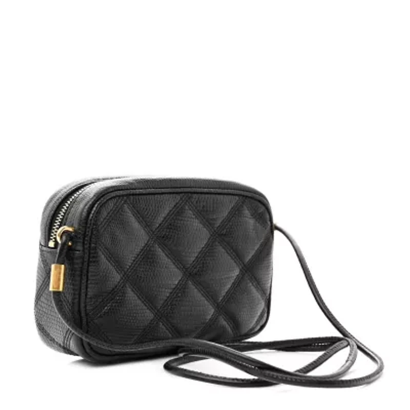 Saint Laurent Lizard Becky Camera Bag Black -FINAL SALE NO RETURNS