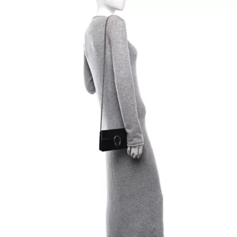 Gucci Suede Small Dionysus Shoulder Bag Taupe -FINAL SALE NO RETURNS