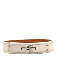 Hermes Epsom Kelly Single Tour Bracelet S White -FINAL SALE NO RETURNS
