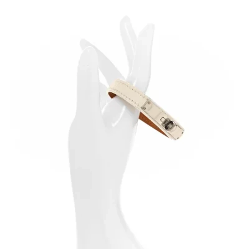 Hermes Epsom Kelly Single Tour Bracelet S White -FINAL SALE NO RETURNS