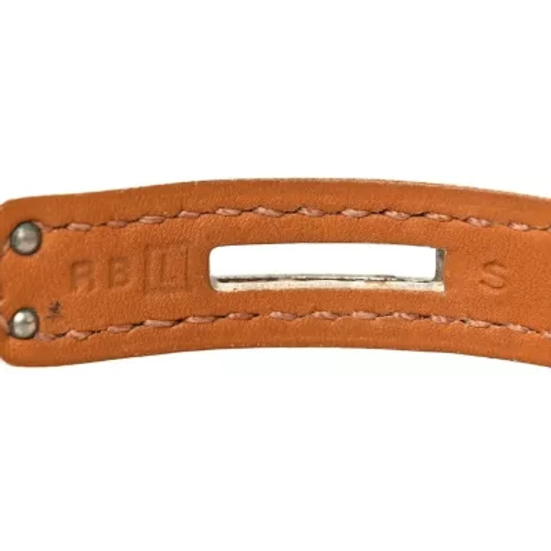 Hermes Epsom Kelly Single Tour Bracelet S White -FINAL SALE NO RETURNS