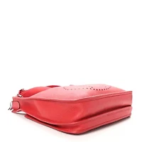 Hermes Taurillon Clemence Evelyne III PM Rouge Casaque -FINAL SALE NO RETURNS