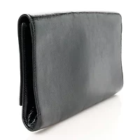 Saint Laurent Textured Patent Monogram Large Belle De Jour Clutch Black -FINAL SALE NO RETURNS