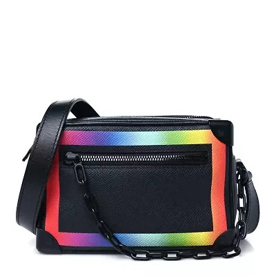 Louis Vuitton Taiga Rainbow Mini Soft Trunk Black -FINAL SALE NO RETURNS