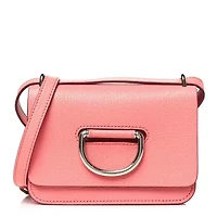 Burberry Goatskin Mini D-Ring Bag Bright Coral Pink -FINAL SALE NO RETURNS
