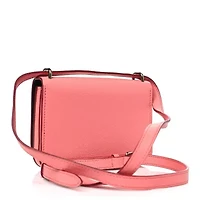 Burberry Goatskin Mini D-Ring Bag Bright Coral Pink -FINAL SALE NO RETURNS