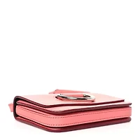 Burberry Goatskin Mini D-Ring Bag Bright Coral Pink -FINAL SALE NO RETURNS