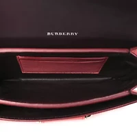Burberry Goatskin Mini D-Ring Bag Bright Coral Pink -FINAL SALE NO RETURNS