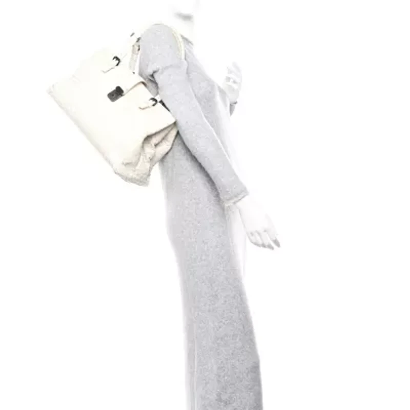 Bottega Veneta Nappa Intrecciato Medium Roma Tote White -FINAL SALE NO RETURNS
