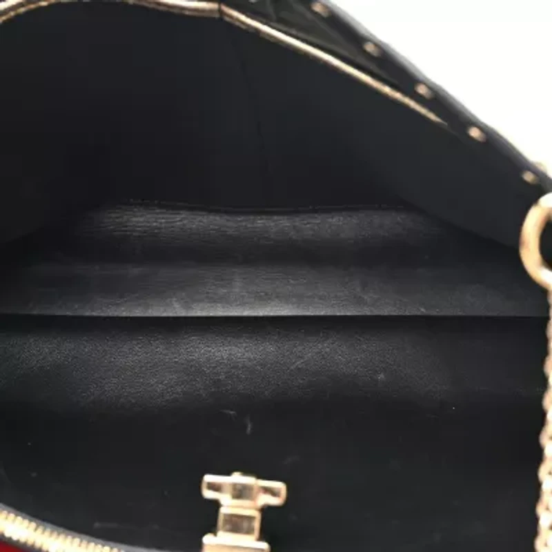 Valentino Garavani Metallic Calfskin Quilted Rockstud Tote Gold -FINAL SALE NO RETURNS