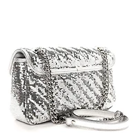 Gucci Sequin Matelasse Diagonal Mini GG Marmont Shoulder Bag Antique Rose Rosa Pale Pink -FINAL SALE NO RETURNS