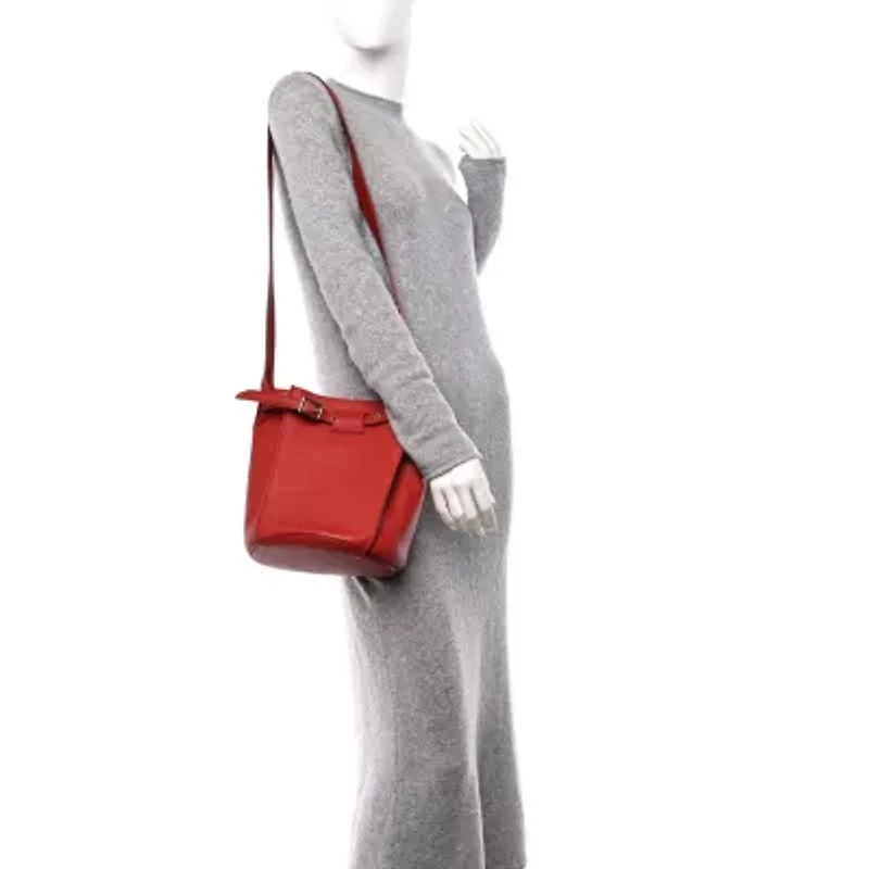 Celine Smooth Calfskin Long Strap Big Bucket Bag Fox Red -FINAL SALE NO RETURNS