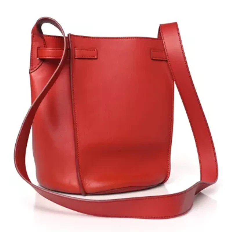 Celine Smooth Calfskin Long Strap Big Bucket Bag Fox Red -FINAL SALE NO RETURNS
