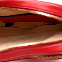 Gucci Calfskin Matelasse Diagonal Mini Interlocking G Heart Shoulder Bag Black -FINAL SALE NO RETURNS