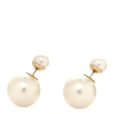 Dior Pearl Mise En Dior Tribal Earrings Gold -FINAL SALE NO RETURNS