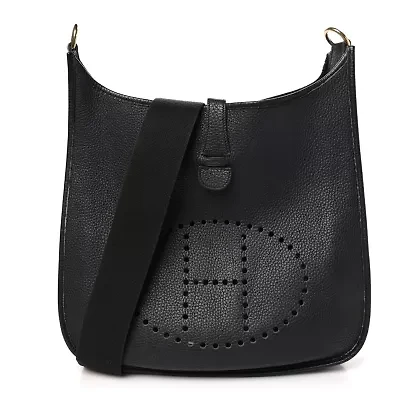 Hermes Taurillon Clemence Evelyne GM Black -FINAL SALE NO RETURNS