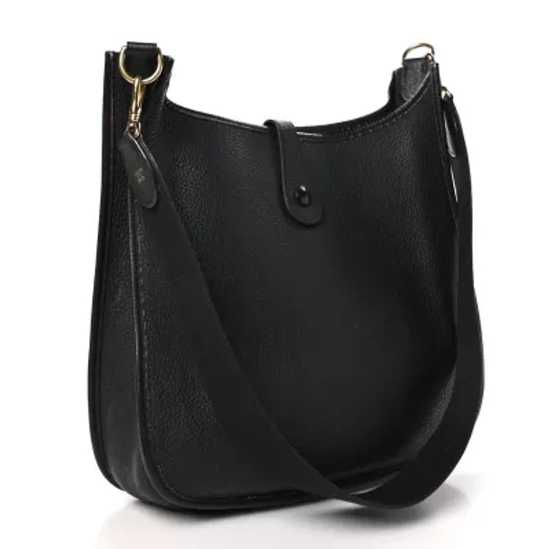 Hermes Taurillon Clemence Evelyne GM Black -FINAL SALE NO RETURNS