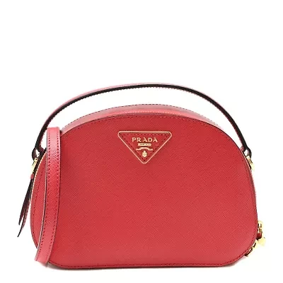 Prada Saffiano Lux Odette Crossbody Fuoco -FINAL SALE NO RETURNS