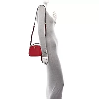 Prada Saffiano Lux Odette Crossbody Fuoco -FINAL SALE NO RETURNS