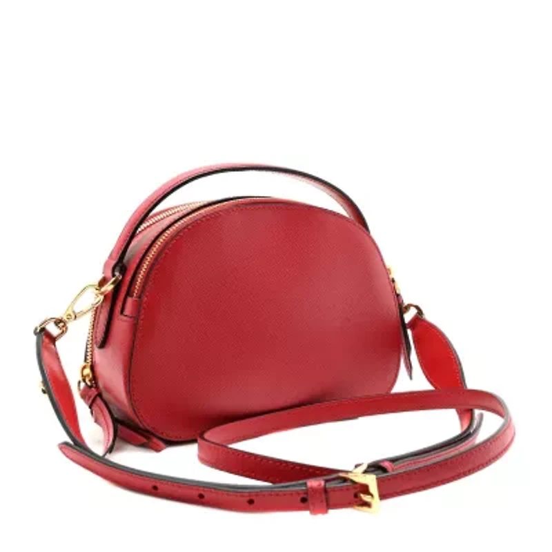 Prada Saffiano Lux Odette Crossbody Fuoco -FINAL SALE NO RETURNS