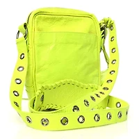 Balenciaga Agneau Arena Le Cagole Crossbody Bag Fluo Yellow -FINAL SALE NO RETURNS