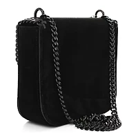 Stella McCartney Velvet Effect Medium Falabella Box Shoulder Bag Black -FINAL SALE NO RETURNS