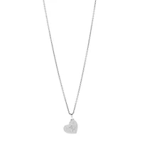 Louis Vuitton 18k White Gold Diamond Heart Locket Pendant Necklace -FINAL SALE NO RETURNS