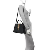 Gucci Calfskin Mini Sylvie Top Handle Bag Hibiscus Red -FINAL SALE NO RETURNS