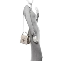 Bvlgari Calfskin Serpenti Forever Top Handle White -FINAL SALE NO RETURNS