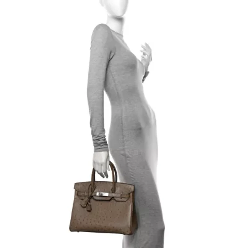 Hermes Ostrich Birkin 30 Bougainvillea -FINAL SALE NO RETURNS
